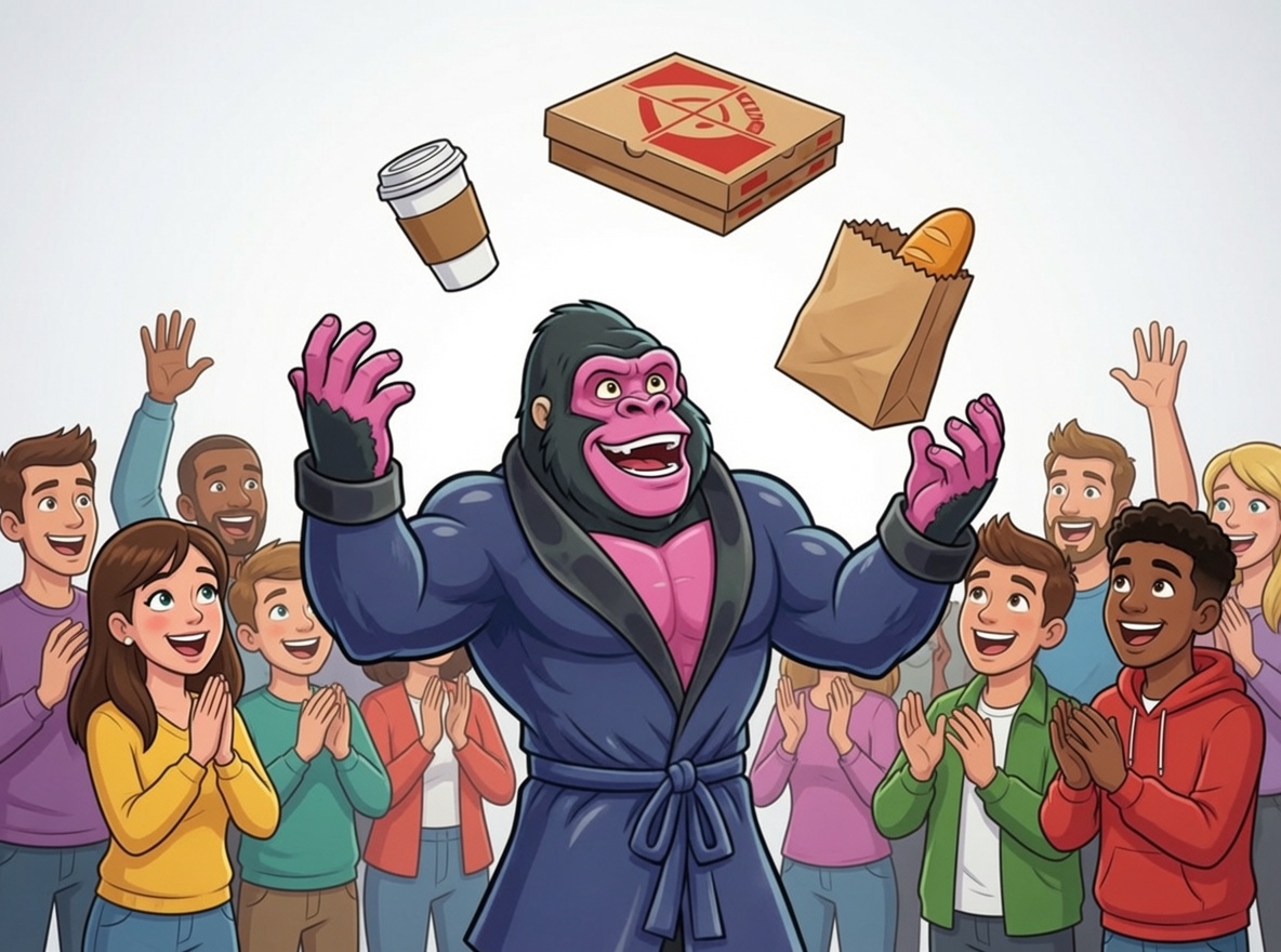 brandilla Gorilla begeistert die Menge — Neukunden gewinnen mit haptischer Werbung