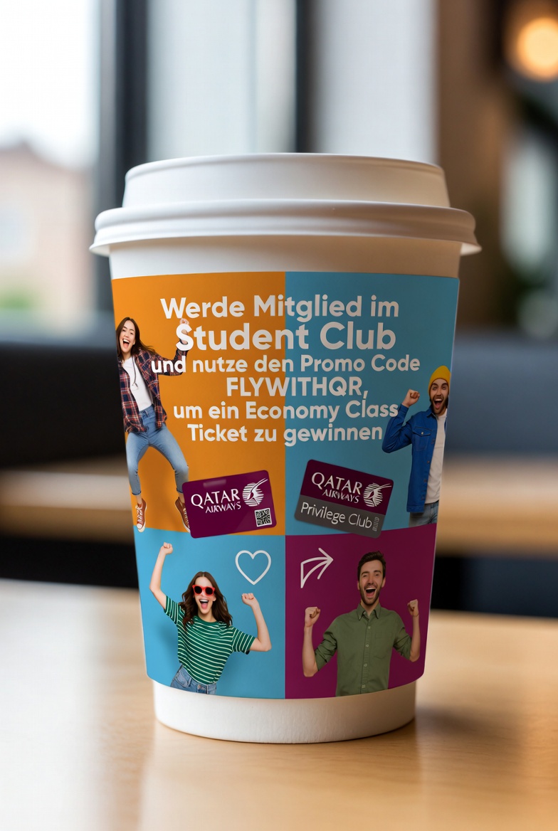 Qatar Airways Coffee Cup Kampagne — brandilla