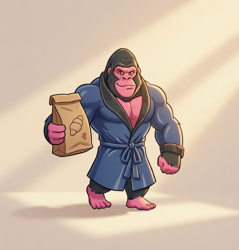 Marlon mit Bäckertüte — brandilla